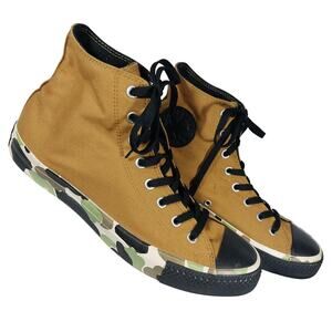 NWOT! CONVERSE CHUCK TAYLOR ALL STAR! TAN AND CAMO GREEN/BLACK SNEAKERS! SZ 11.5